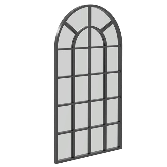 Arched Decorative Wall Mirror for Modern Home Decor - Black-0