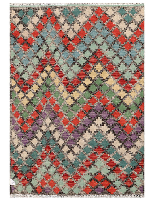 Maimana Afghanistan Kilim Rug - 144 x104 cm