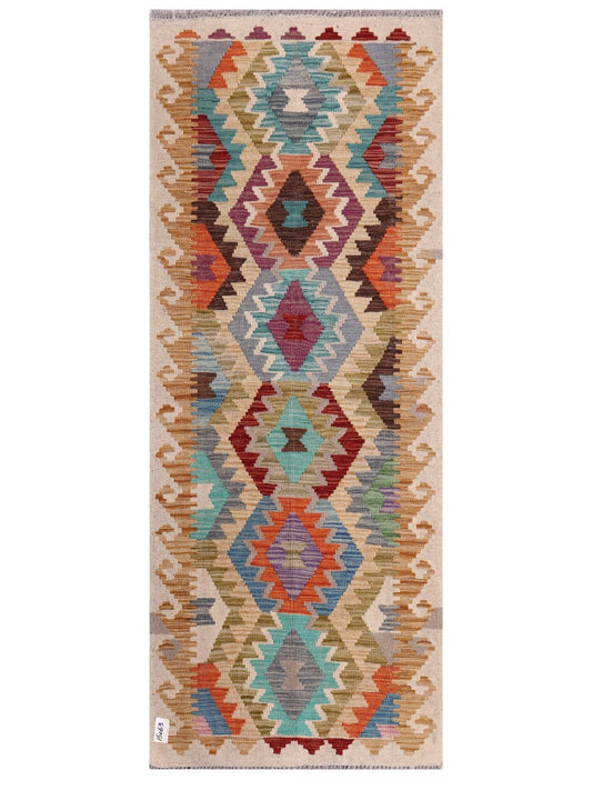 Maimana Afghanistan Kilim Rug - 189 x75 cm