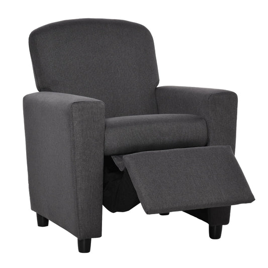 2 in 1 Kids Sofa Armchair with Adjustable Footrest - Grey-0