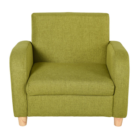 Children Armchair Mini Sofa with Wood Frame and Anti-Slip Legs - Blue-0