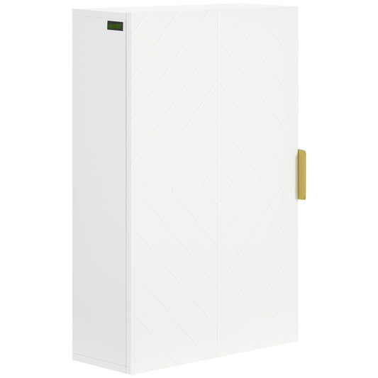 Modern Bathroom Wall Cabinet with Adjustable Shelves - White-0