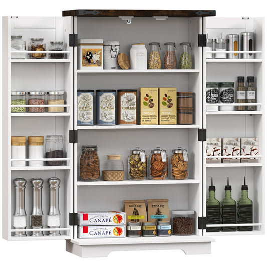 Multi-Storage Farmhouse Style Cabinet - White