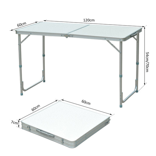 Portable Folding Aluminium BBQ Table for Camping and Picnics Silver
