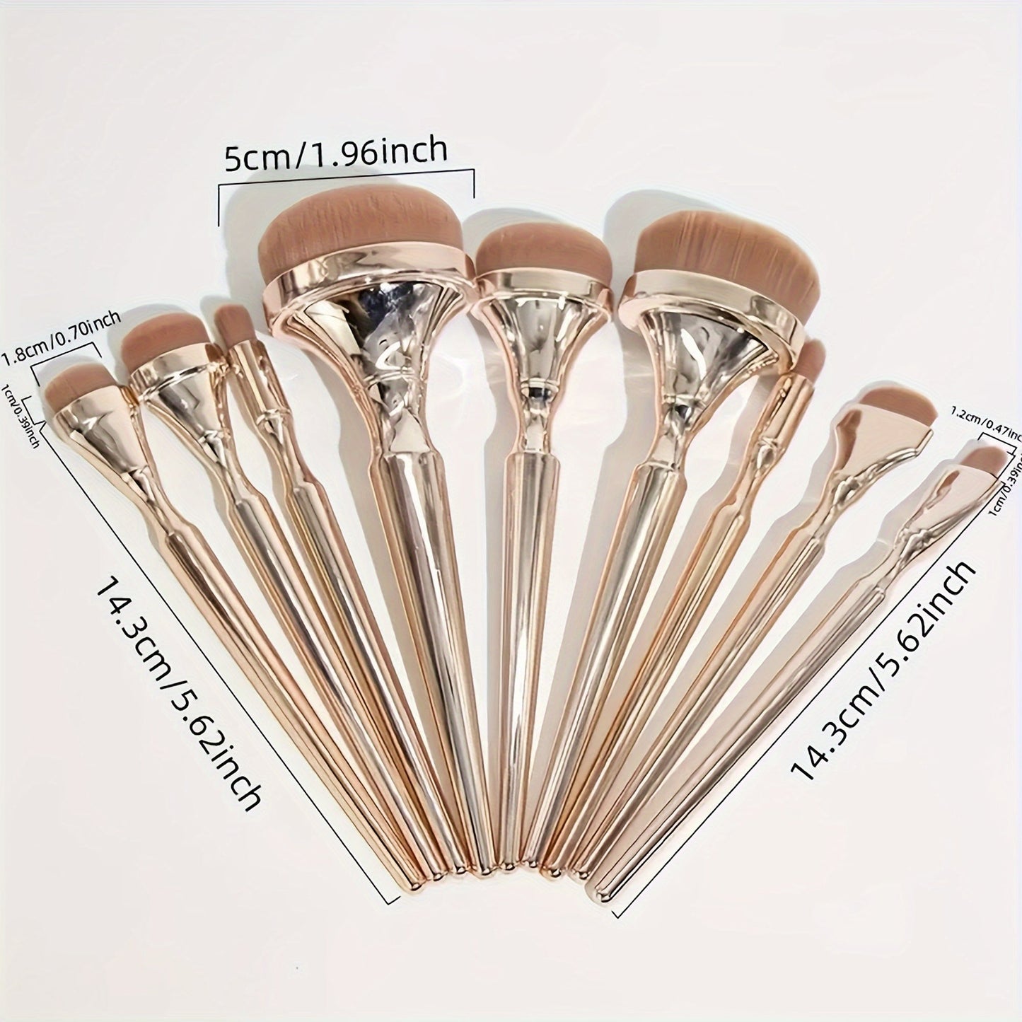 Oval Makeup Brush Set