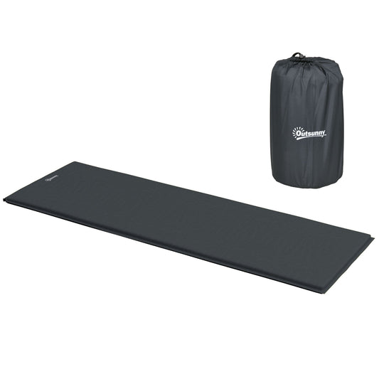 Self Inflating Single Air Mattress with Carry Bag - Grey-0