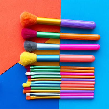Rainbow Makeup Brush Set