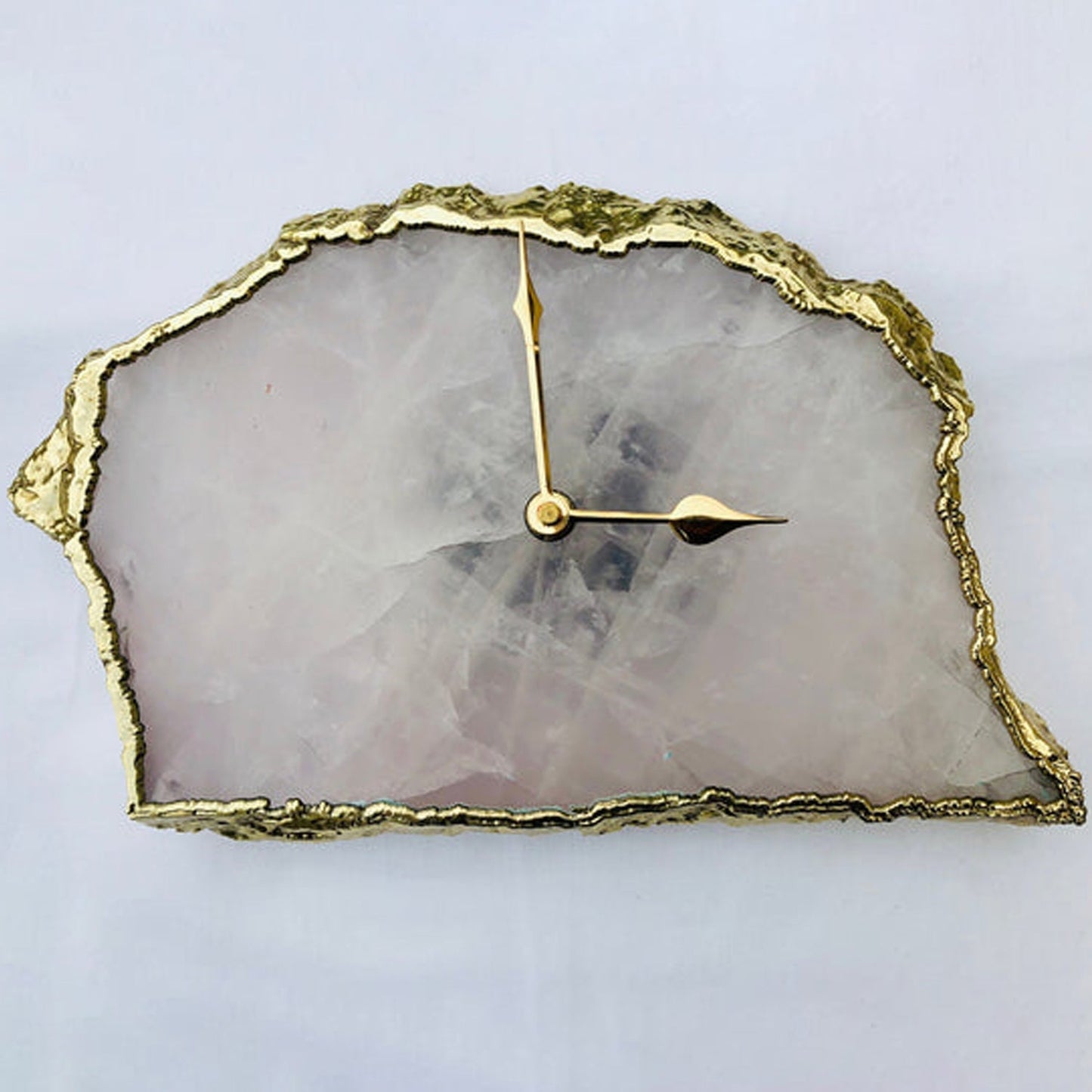 Rose Quartz Large Wall/Desk Clock/Personalised Momento