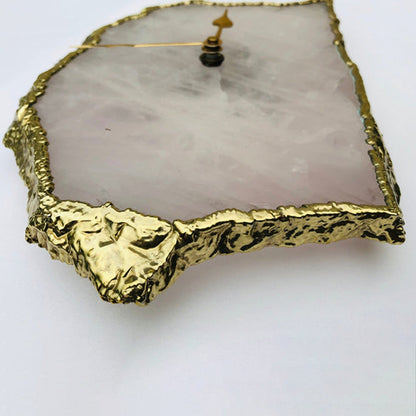 Rose Quartz Large Wall/Desk Clock/Personalised Momento