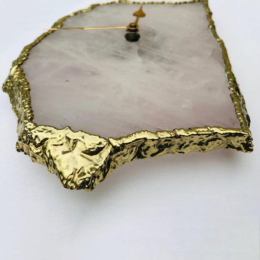 Rose Quartz Large Wall/Desk Clock/Personalised Momento