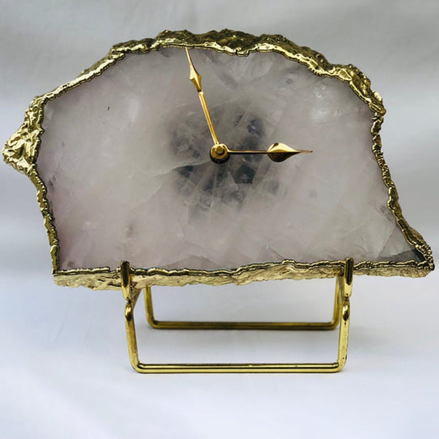 Rose Quartz Large Wall/Desk Clock/Personalised Momento