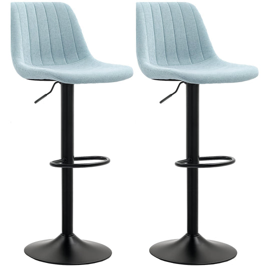 Set of Two Chenille-Feel Tub Bat Stools - Blue