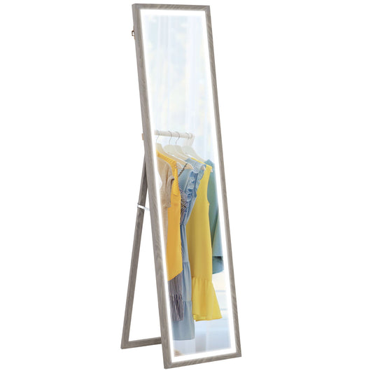 Full Length Mirror, with Adjustable Outer Light, Grey-0