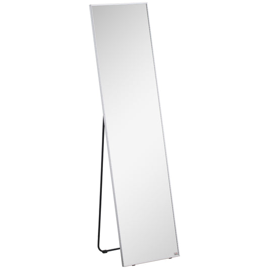 Full Length Mirror Wall-Mounted, 160 x 40 cm Freestanding Rectangle Dressing Mirror for Bedroom, Living Room, Black Frame-0
