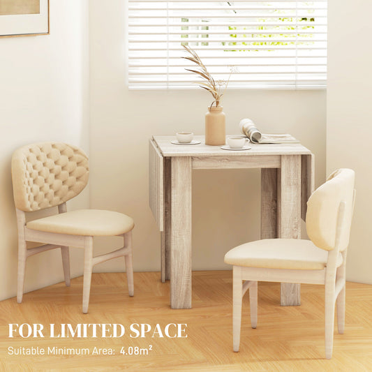 Four-Seater Drop Leaf Dining Table - Wood Effect