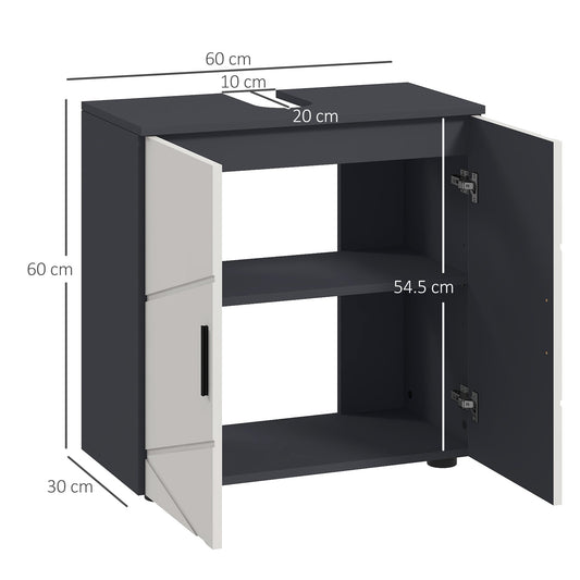 Space Saving Under Sink Cabinet - Light Grey