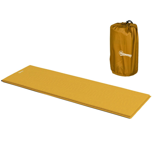 Self-Inflating Single Inflatable Mattress Sleeping Pad - Khaki-0
