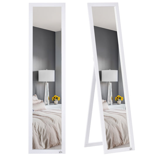 Full Length Mirror for Bedroom, Free Standing Dressing Mirror, Wall Mirror for Living Room, 37 x 154 cm, White-0