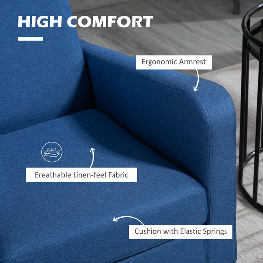 Modern Accent Chair for Cozy Living Room Seating - Blue